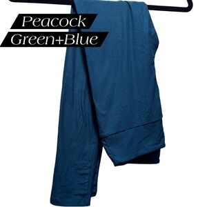 NWOT LulaRoe OS Soft Leggings One Size  2-10 Small-Large Peacock Blue